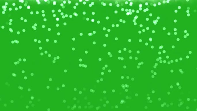 落下的闪光颗粒绿色屏幕运动图形