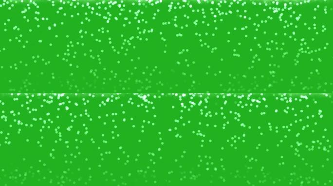落下的闪光颗粒绿色屏幕运动图形