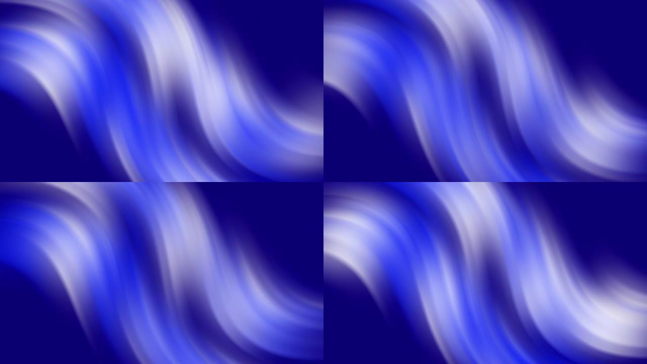 4k抽象蓝白氖渐变流动液波