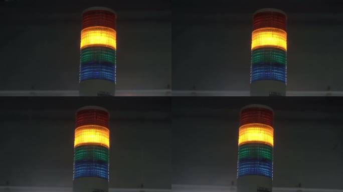 工业LED信号塔灯指示生产的错误状态。
