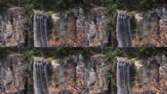 Purlingbrook瀑布，澳大利亚黄金海岸附近的Springbrook NP