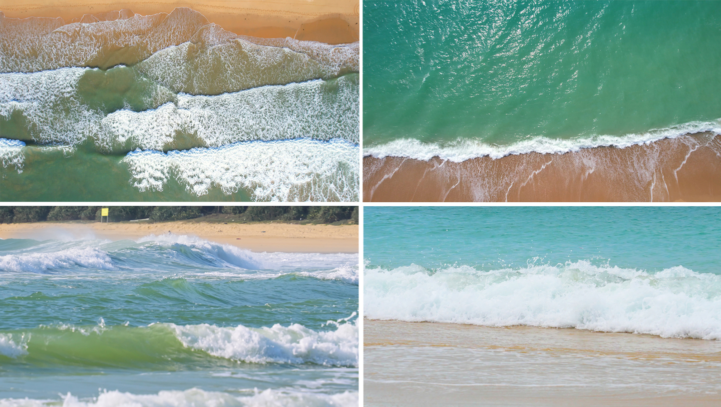 海浪，浪花，沙滩