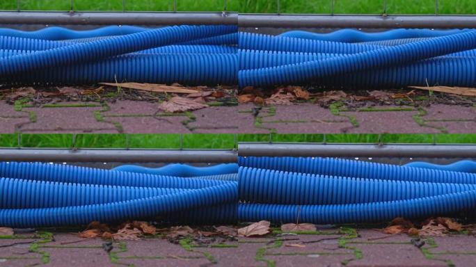 建筑工地电力电缆防水用蓝色波纹管软管