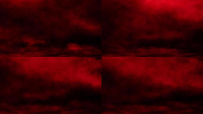 黑暗，暴风雨万圣节红色天空的动画