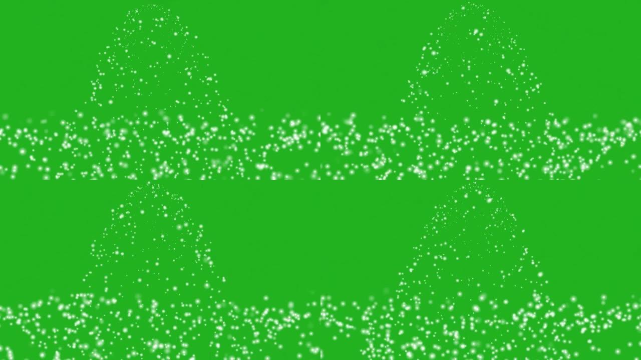 雪喷泉绿屏运动图形