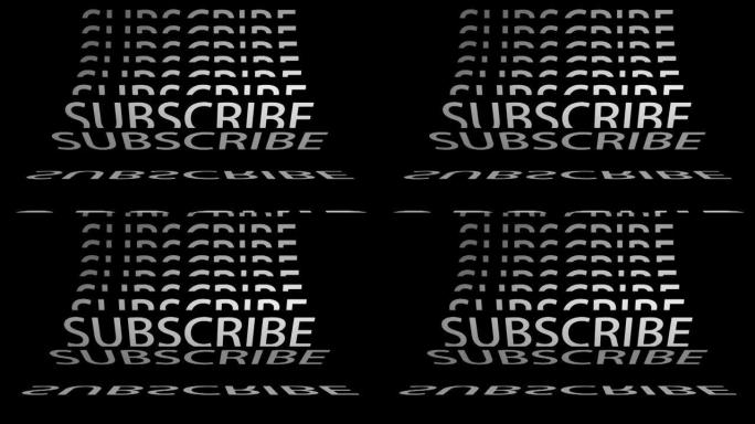 动画文本订阅。移动印刷铭文。用于接收更新、新闻和新鲜内容的网络短语。