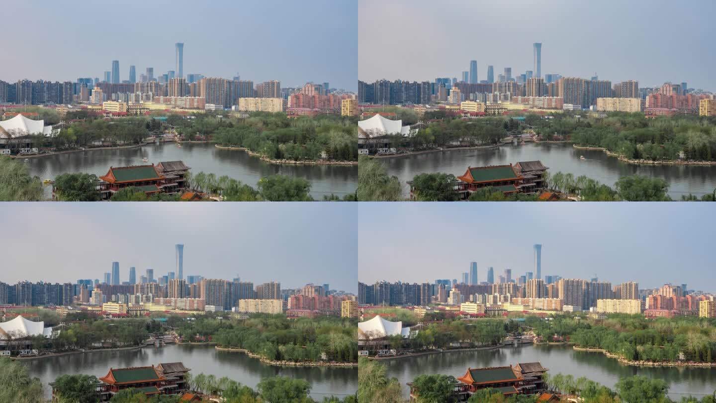北京龙潭公园古今同框延时
