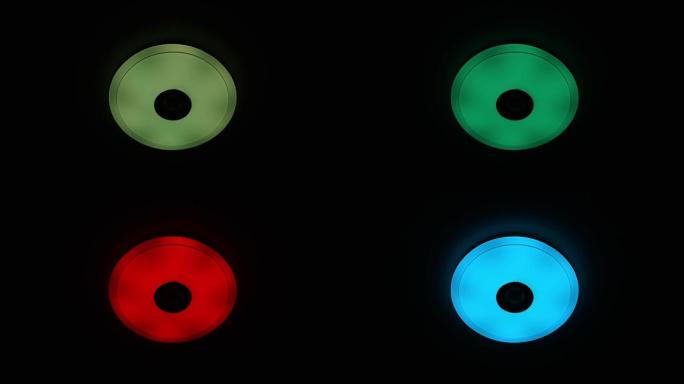 内置无线扬声器的多色发光二极管闪烁照明。