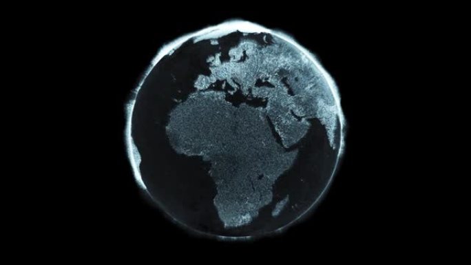 数字数据地球旋转-3d动画