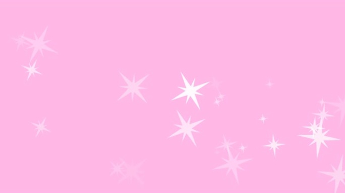 白色圣诞星星落在粉红色背景上的动画