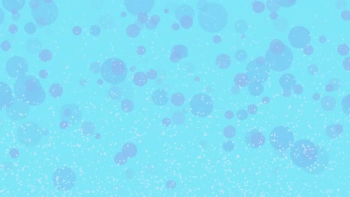 浅蓝色苏打水气泡上升 (无缝循环)