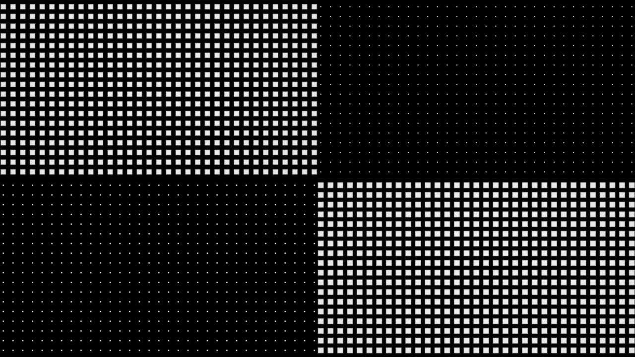 单色过渡效果，黑白遮罩循环背景，亮度哑光。动态几何移动模式、动画模板