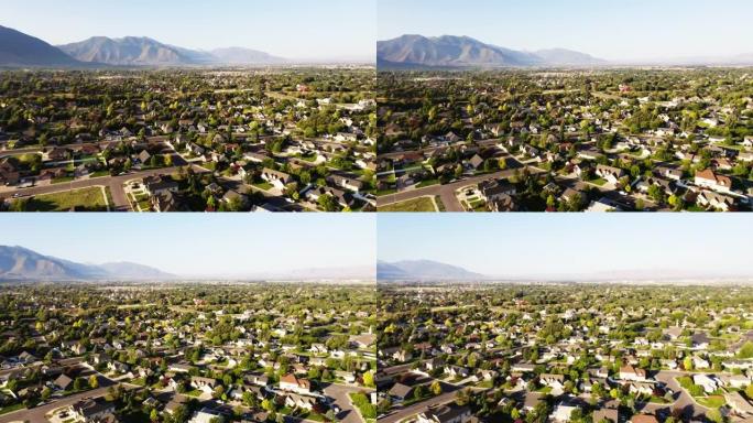 美国犹他州马普顿和斯普林维尔地区鸟瞰图