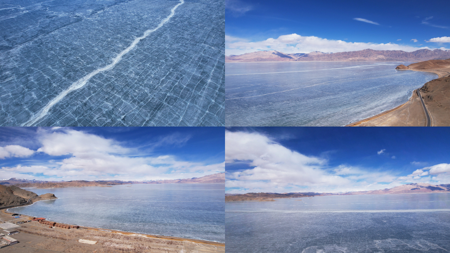 【4K航拍】冬季西藏班公湖
