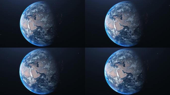 从太空看现实地球