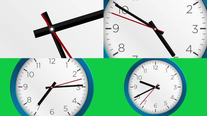 相机从手表内部后退-时钟-挂钟-最小抽象运动3d渲染时钟时间概念时间流逝小时-时钟时间流逝可循环-1