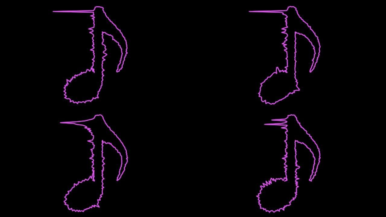 音频频谱符号图标标记形状运动图形