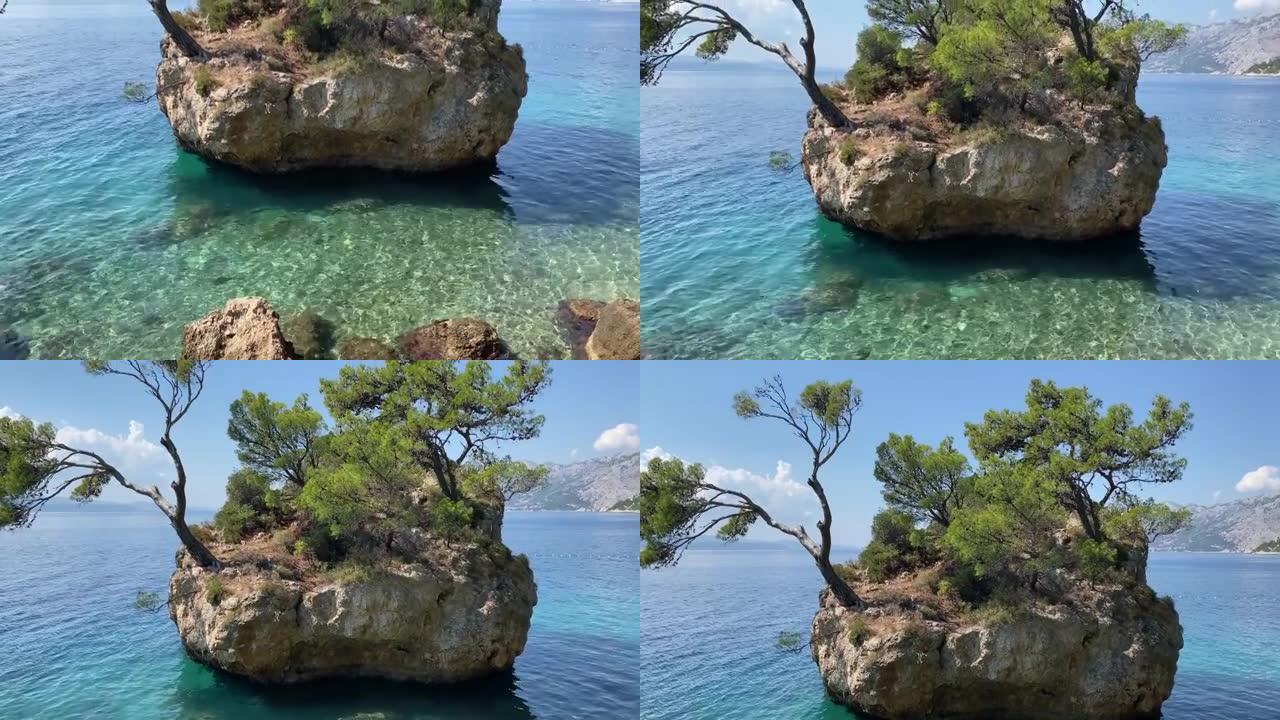 克罗地亚美丽的假面布雷拉岩