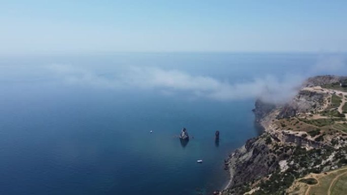 抽象空中自然夏季海洋日落海空背景。自然天空组成。设计元素。天空替代复合材料。假日、度假和娱乐横幅概念