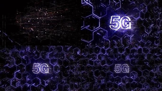 4k 5G字，蜂窝移动信号链接区块链矩阵二进制码文本。