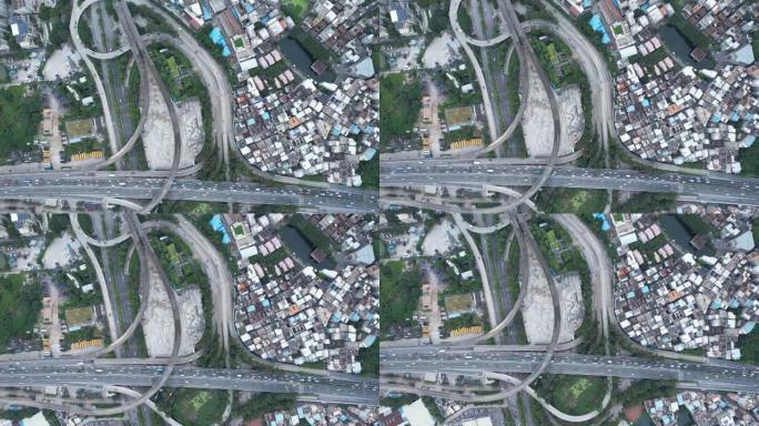 城市立交桥的平移视图
