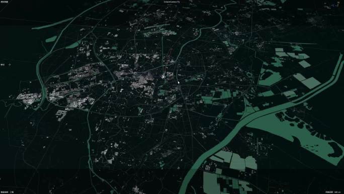 天津市主城区三维建筑体块路网地图