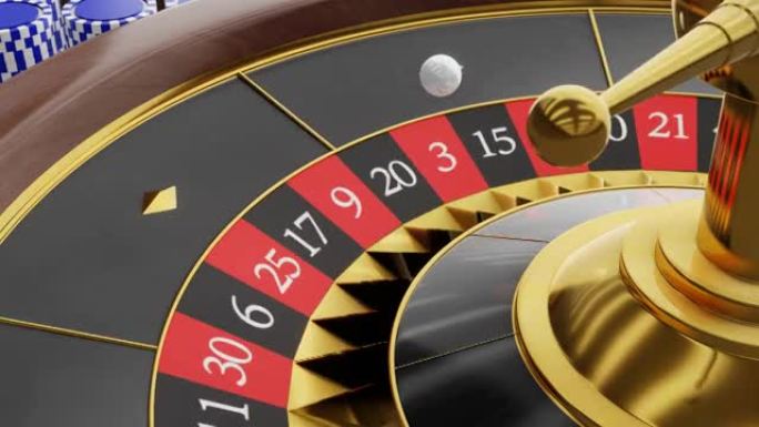 赌桌轮盘和投注用不同颜色的筹码代替现金。