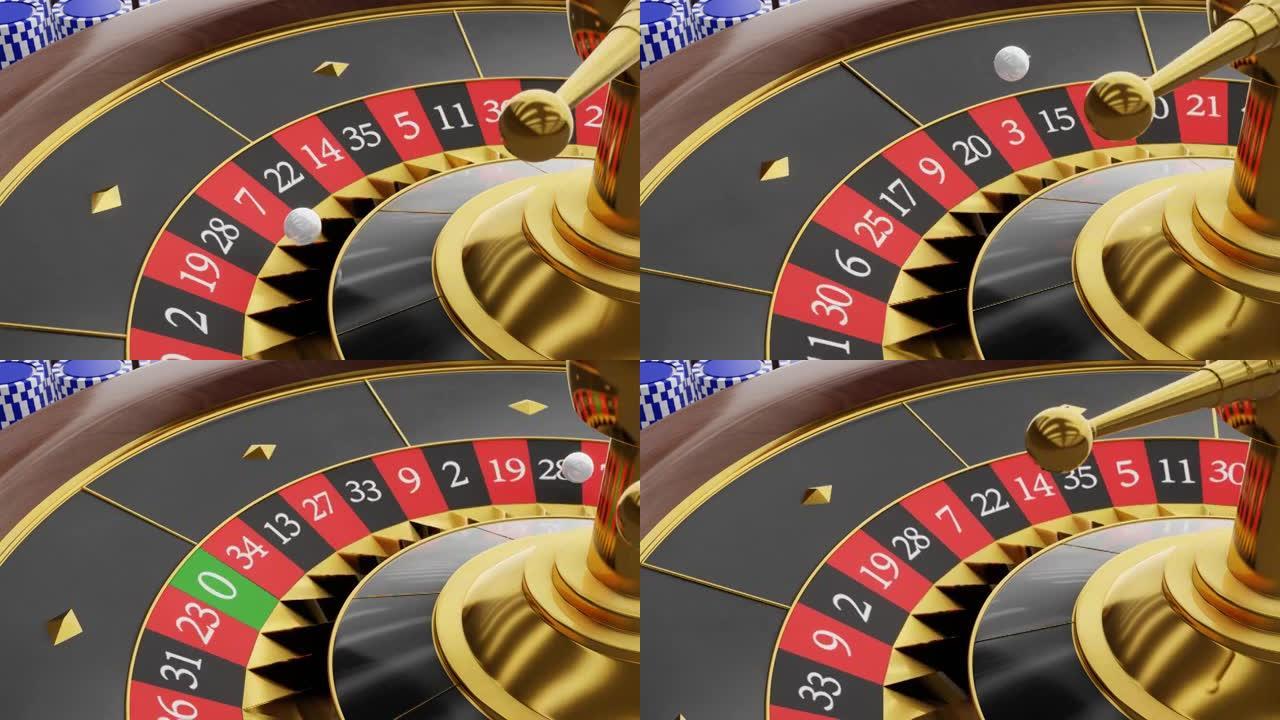 赌桌轮盘和投注用不同颜色的筹码代替现金。