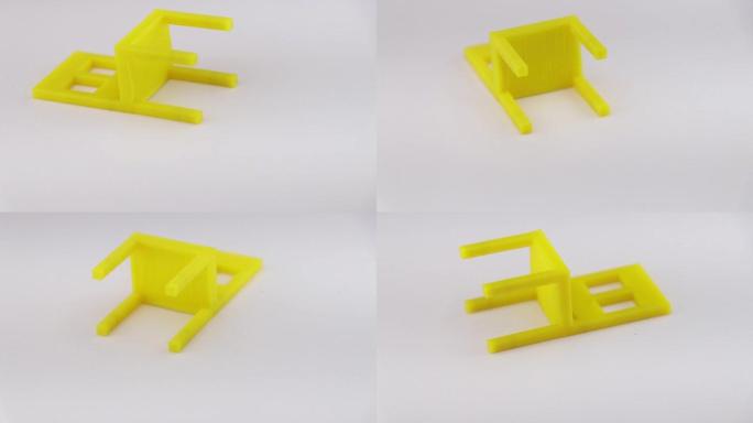 3d打印技术制成的小椅子视图。增材制造技术原型的未来