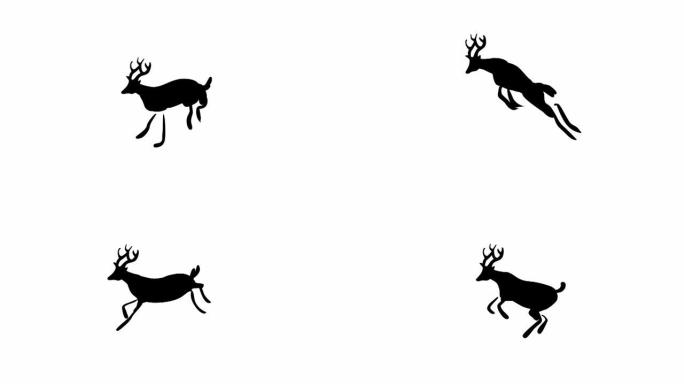 奔跑的鹿 (循环动画)