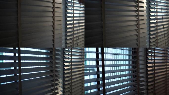 现代室内遮光百叶窗的开合威尼斯木帘百叶窗