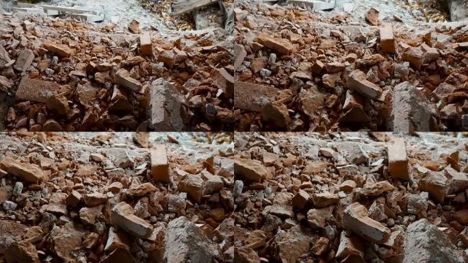 爱沙尼亚地面散落的碎砖