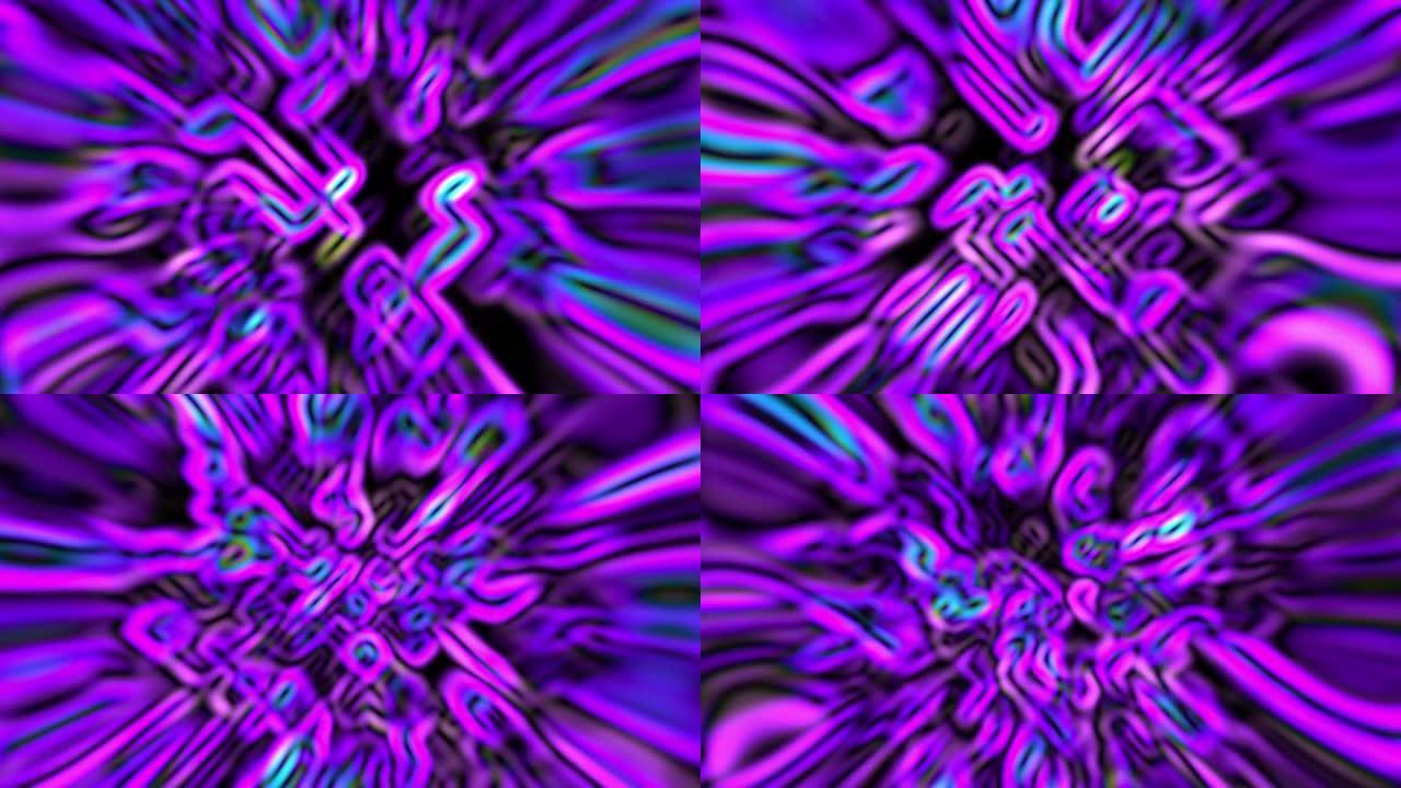 抽象紫色背景波动虚幻过度