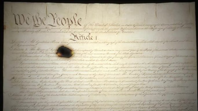 燃烧的宪法文件