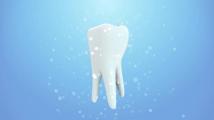 牙科保健概念蛀牙细菌三维动画