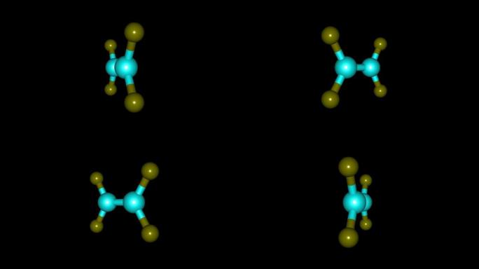 四氟乙烯分子旋转视频全高清