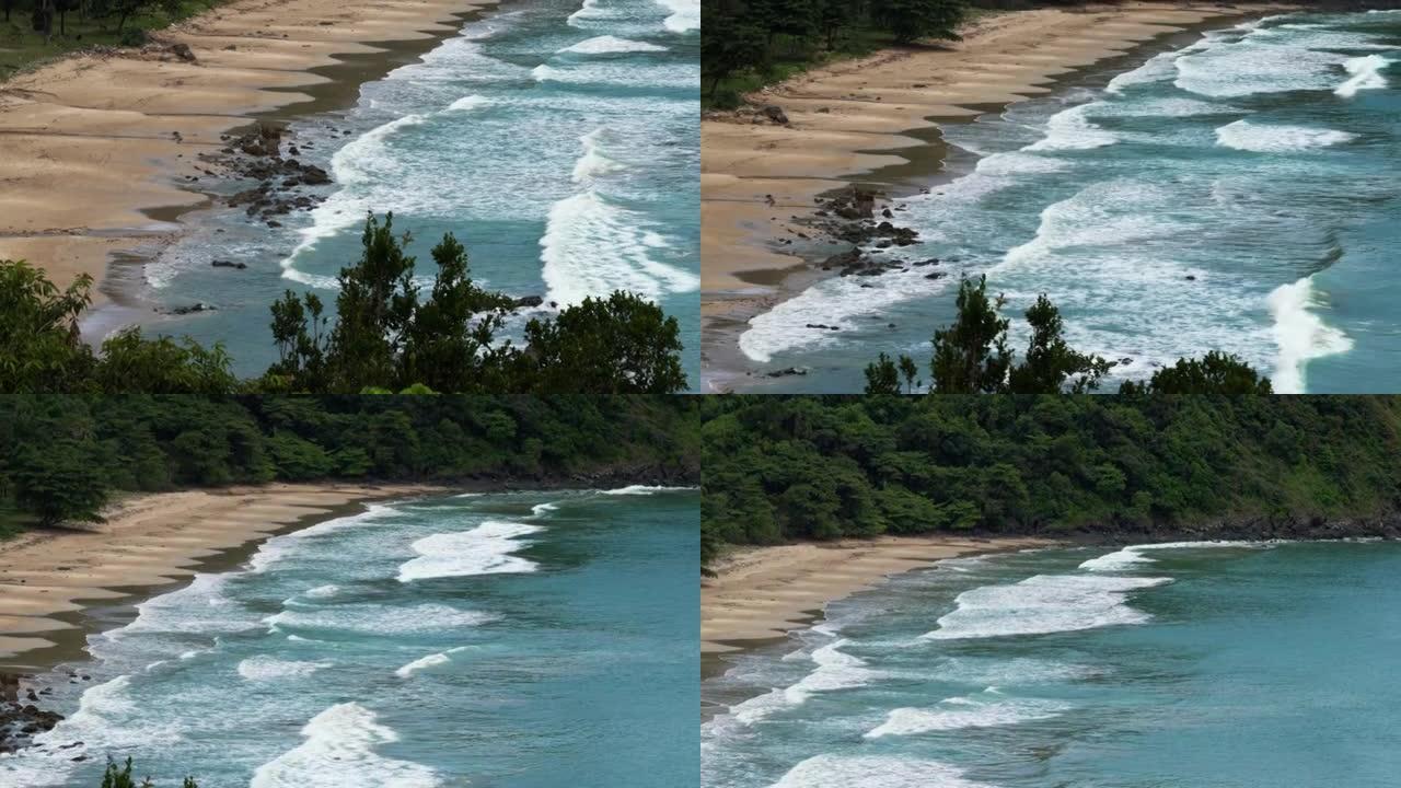 泰国高兰塔国家公园竹滩的破浪
