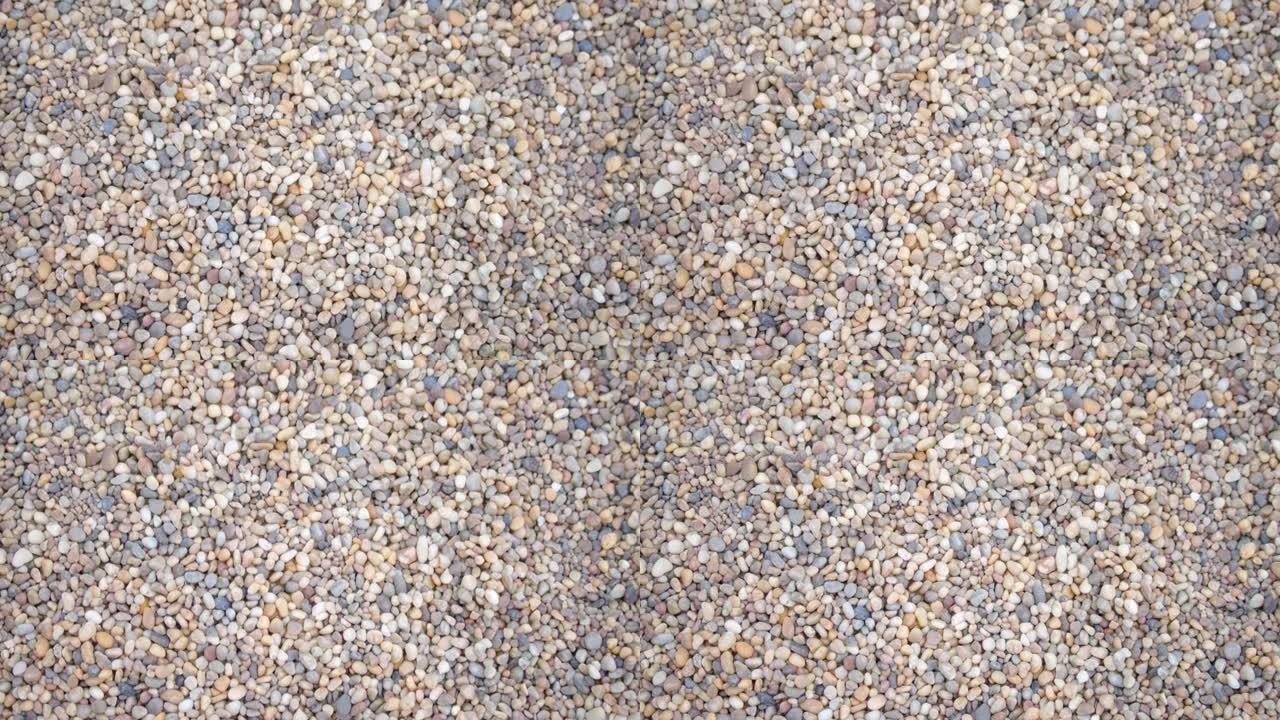 海滩上小巧多彩的鹅卵石