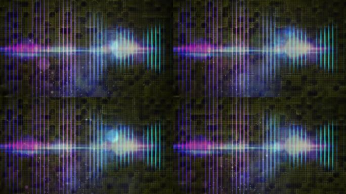 黑色背景上spectogram上的光点动画