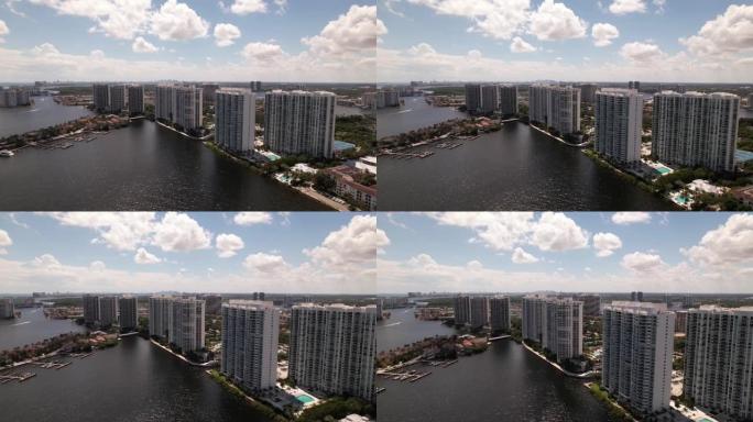 5k航空视频海滨公寓佛罗里达阿文图拉