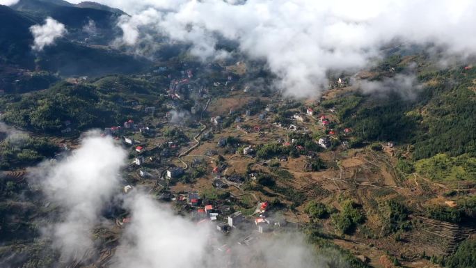 云雾，风景，山林，航拍，大自然、风景