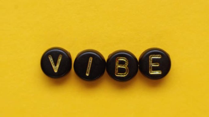 vibe单词积极情绪立方体字母橙色