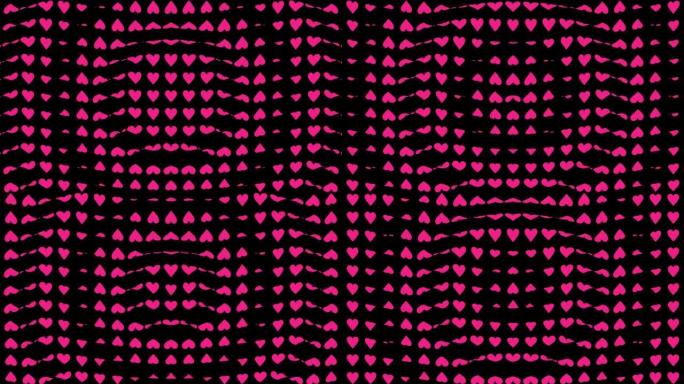 粉色心形移动波动画运动图形
