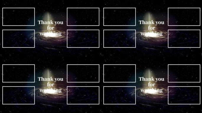 银河宇宙结束卡结束屏幕运动图形