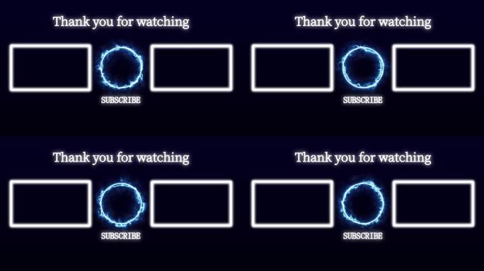 彩色火焰端卡结束屏幕运动图形