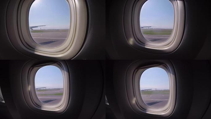 飞机硬着陆，乘客第一人称视角透过窗户