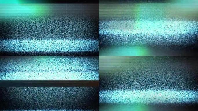蓝色蒸气在黑色背景上移动的发光点网络上的动画