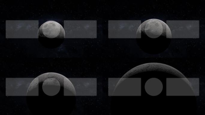 月亮空间结束卡结束屏幕运动图形