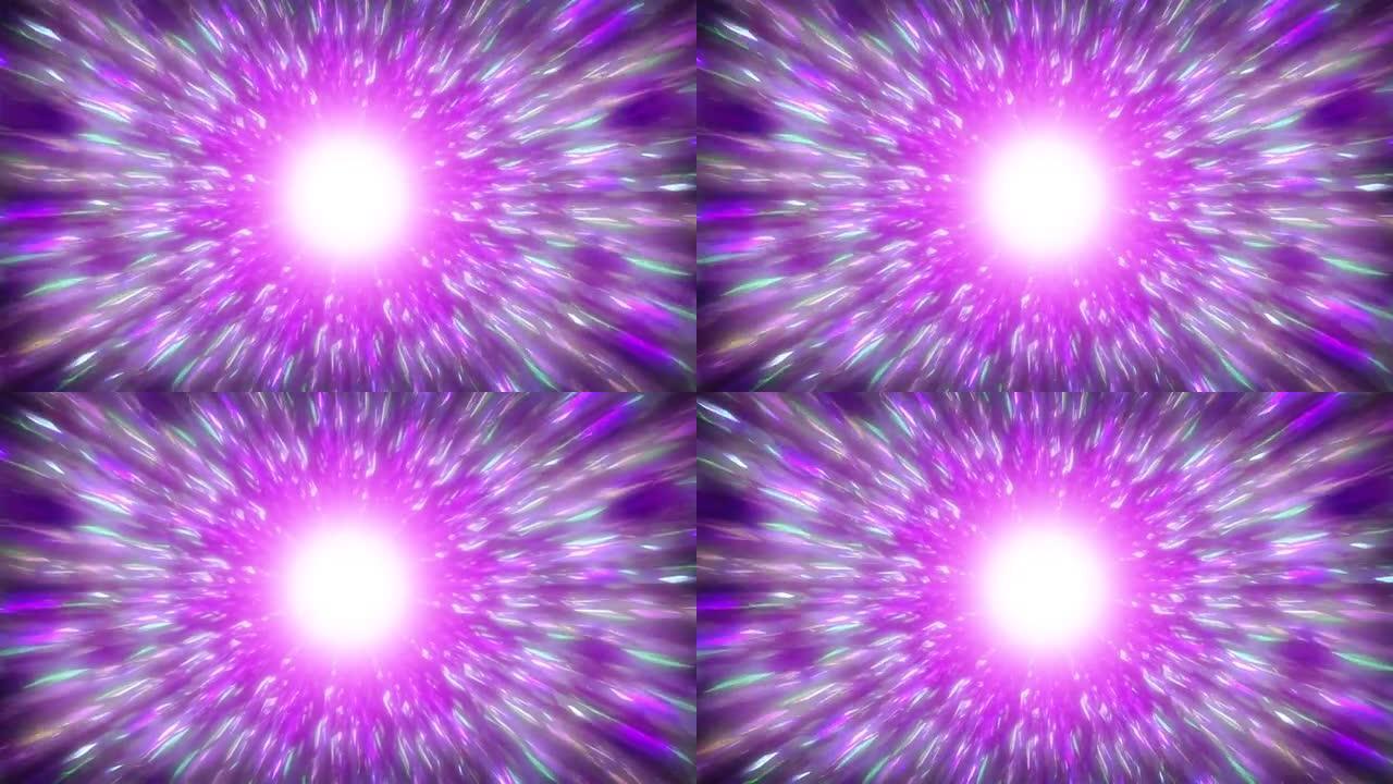紫色闪闪发光的水钻和宝石圆形动画。美丽的奢华抽象循环背景