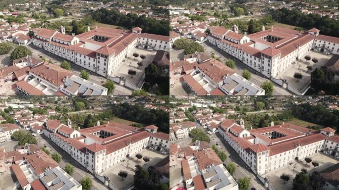鸟瞰葡萄牙最具影响力的宗教中心——阿鲁卡修道院。
